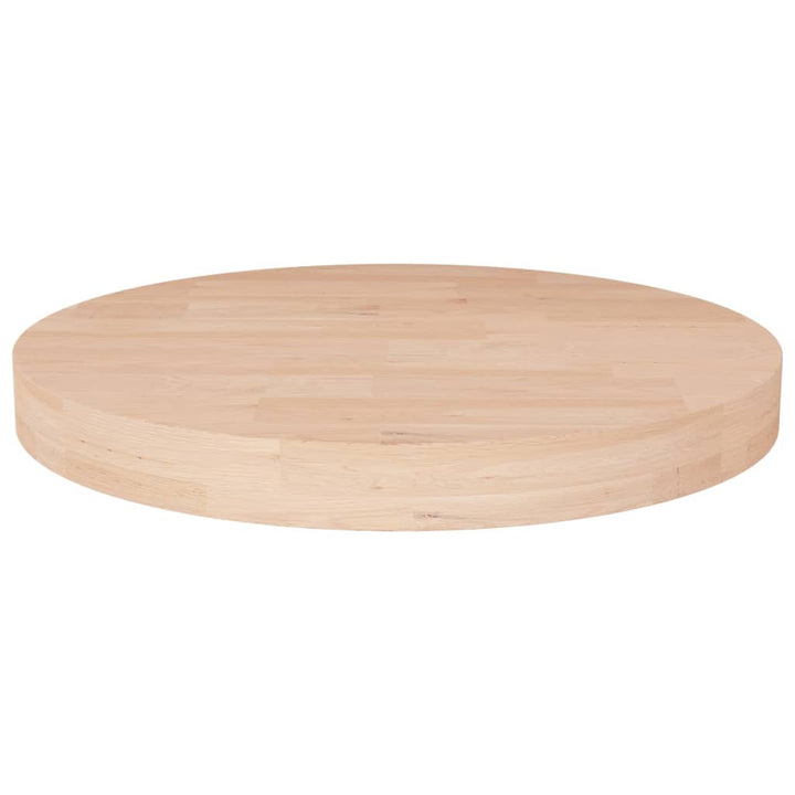 rund bordplade Ø50x4 cm ubehandlet massivt egetræ