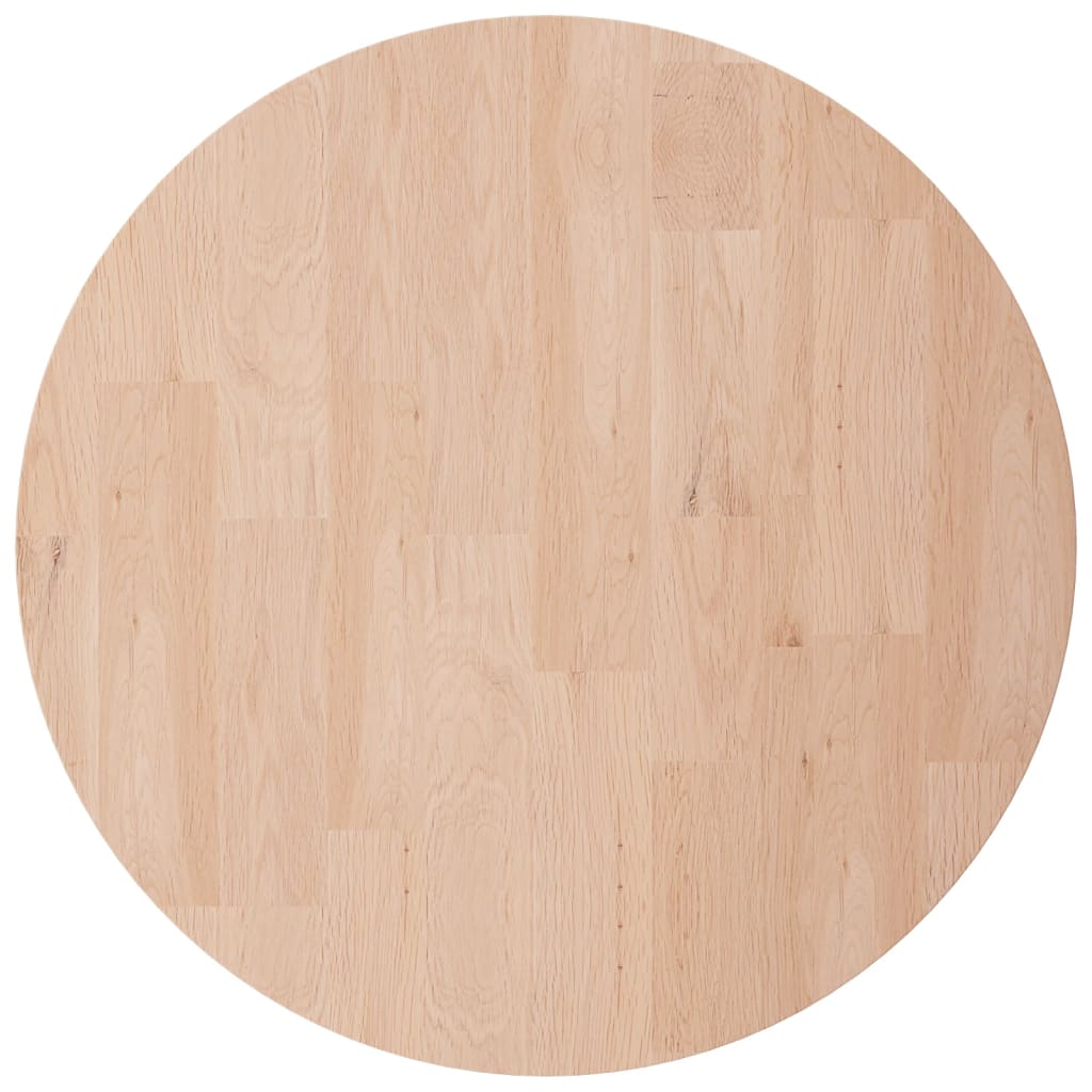 rund bordplade Ø50x4 cm ubehandlet massivt egetræ