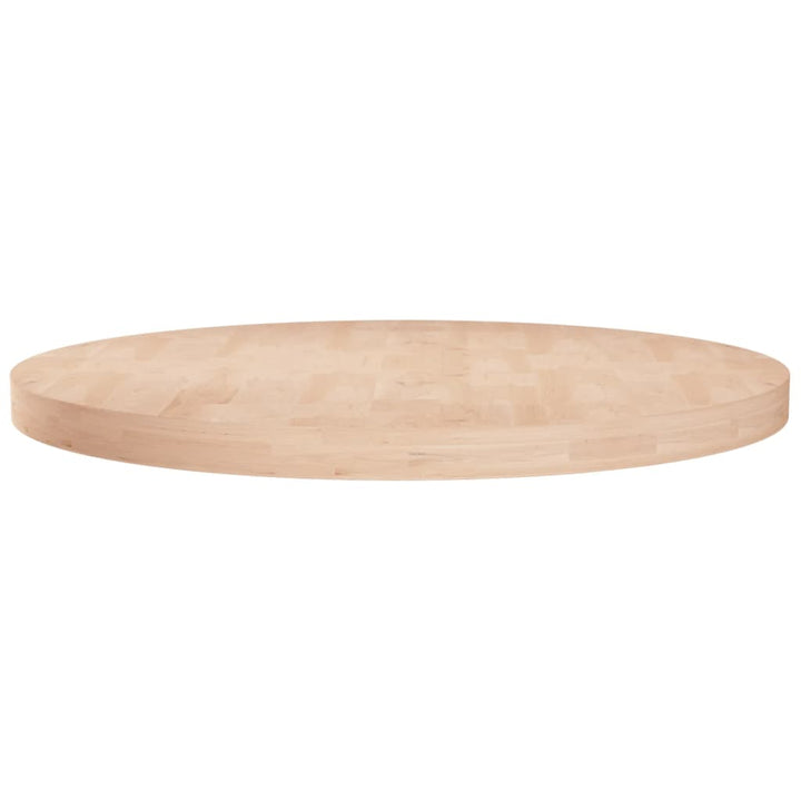 rund bordplade Ø60x4 cm ubehandlet massivt egetræ