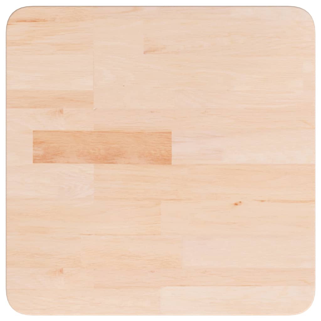 firkantet bordplade 40x40x1,5 cm ubehandlet massivt egetræ