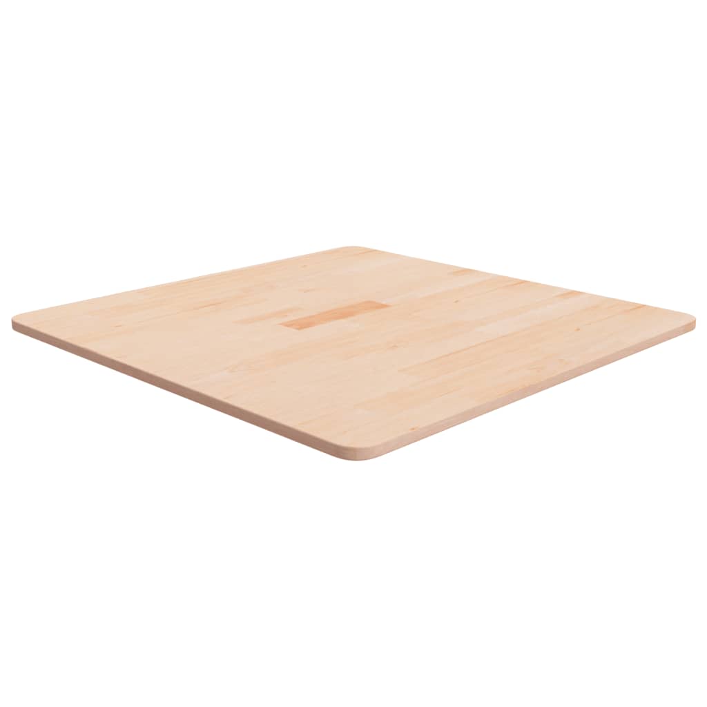 firkantet bordplade 70x70x1,5 cm ubehandlet massivt egetræ