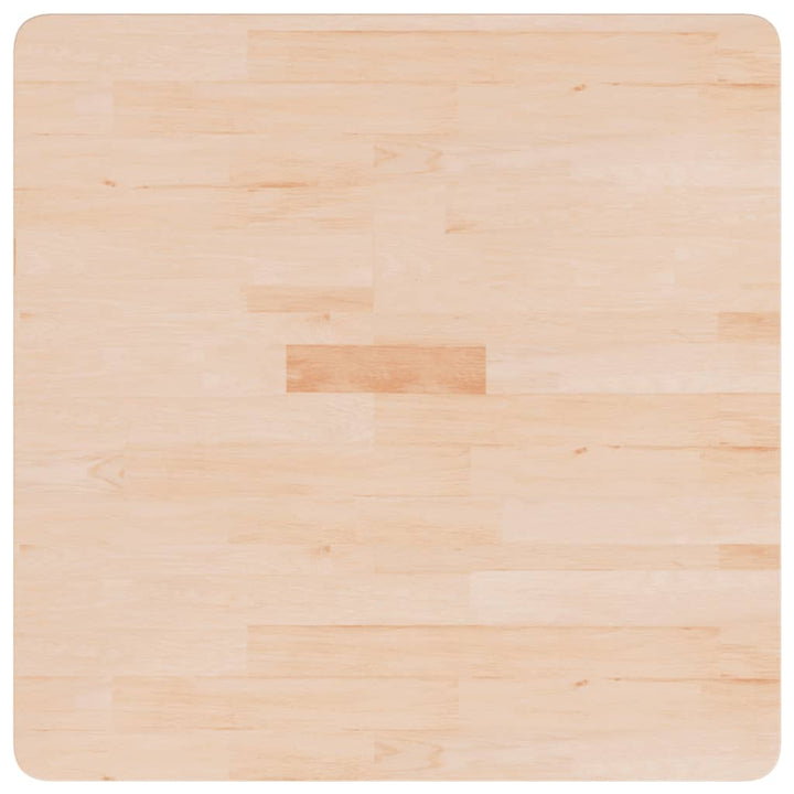 firkantet bordplade 70x70x1,5 cm ubehandlet massivt egetræ
