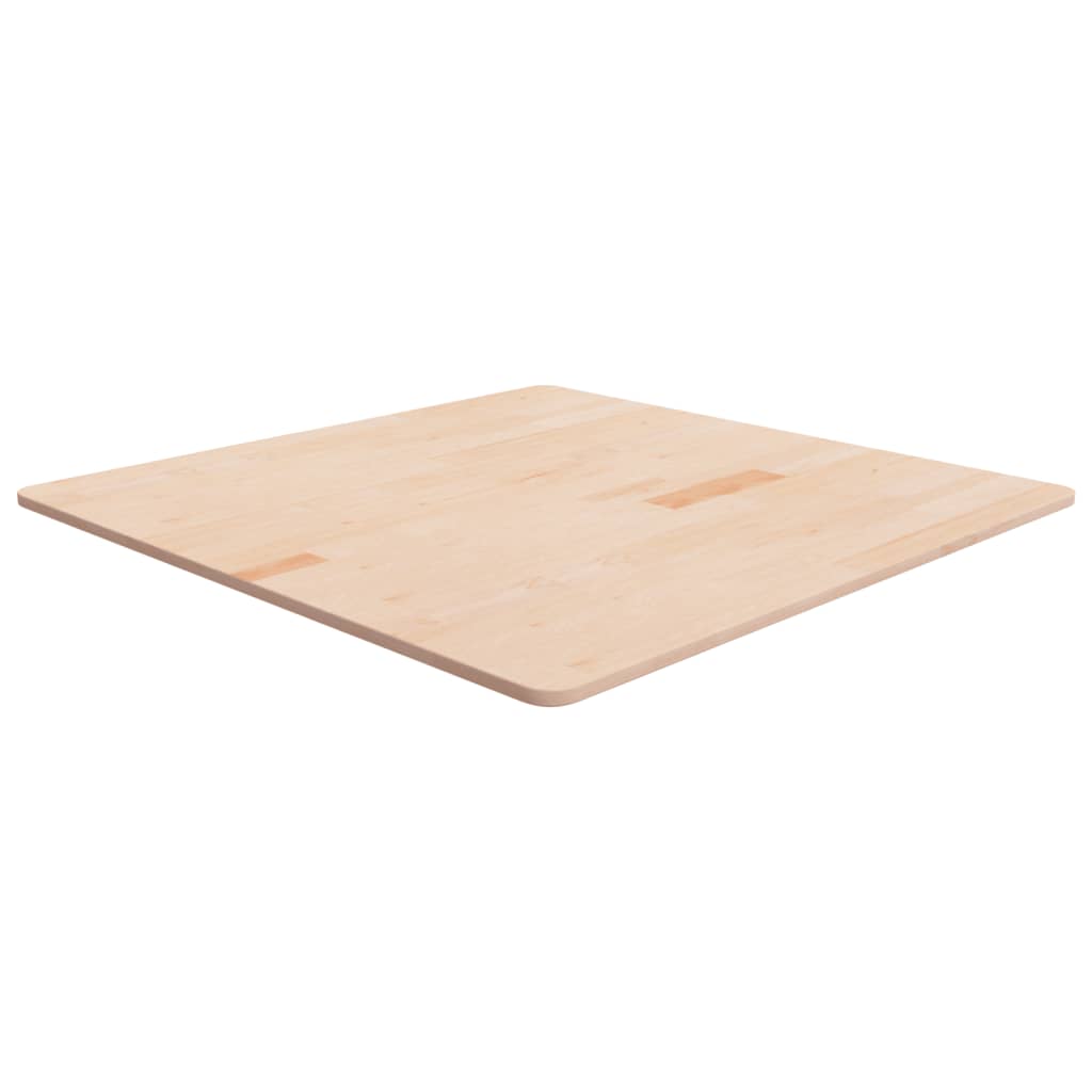 firkantet bordplade 90x90x1,5 cm ubehandlet massivt egetræ