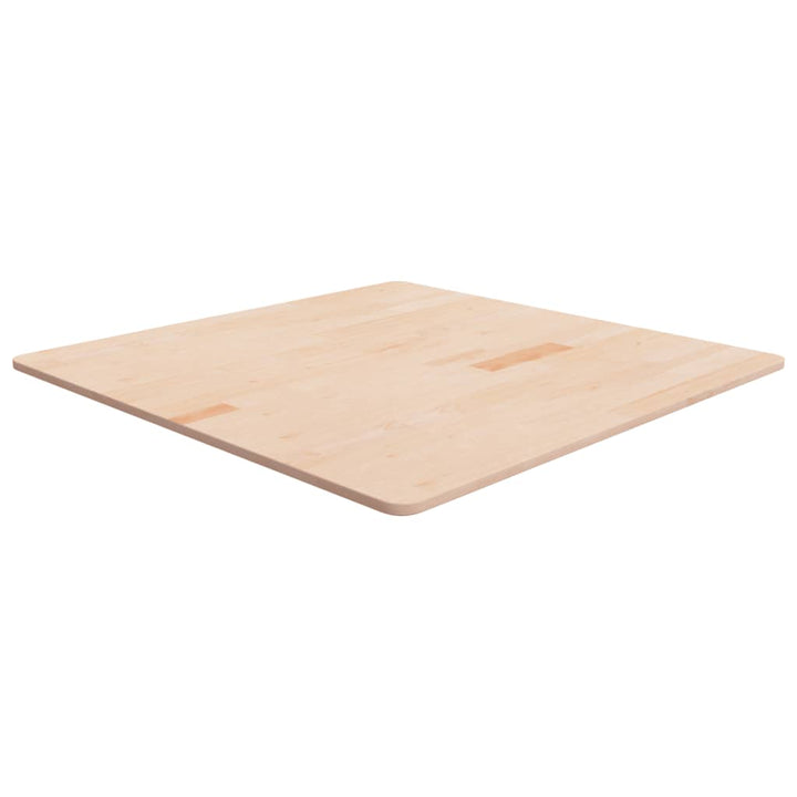 firkantet bordplade 90x90x1,5 cm ubehandlet massivt egetræ