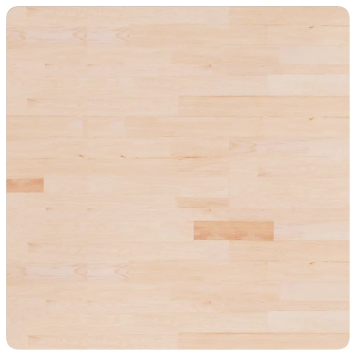 firkantet bordplade 90x90x1,5 cm ubehandlet massivt egetræ