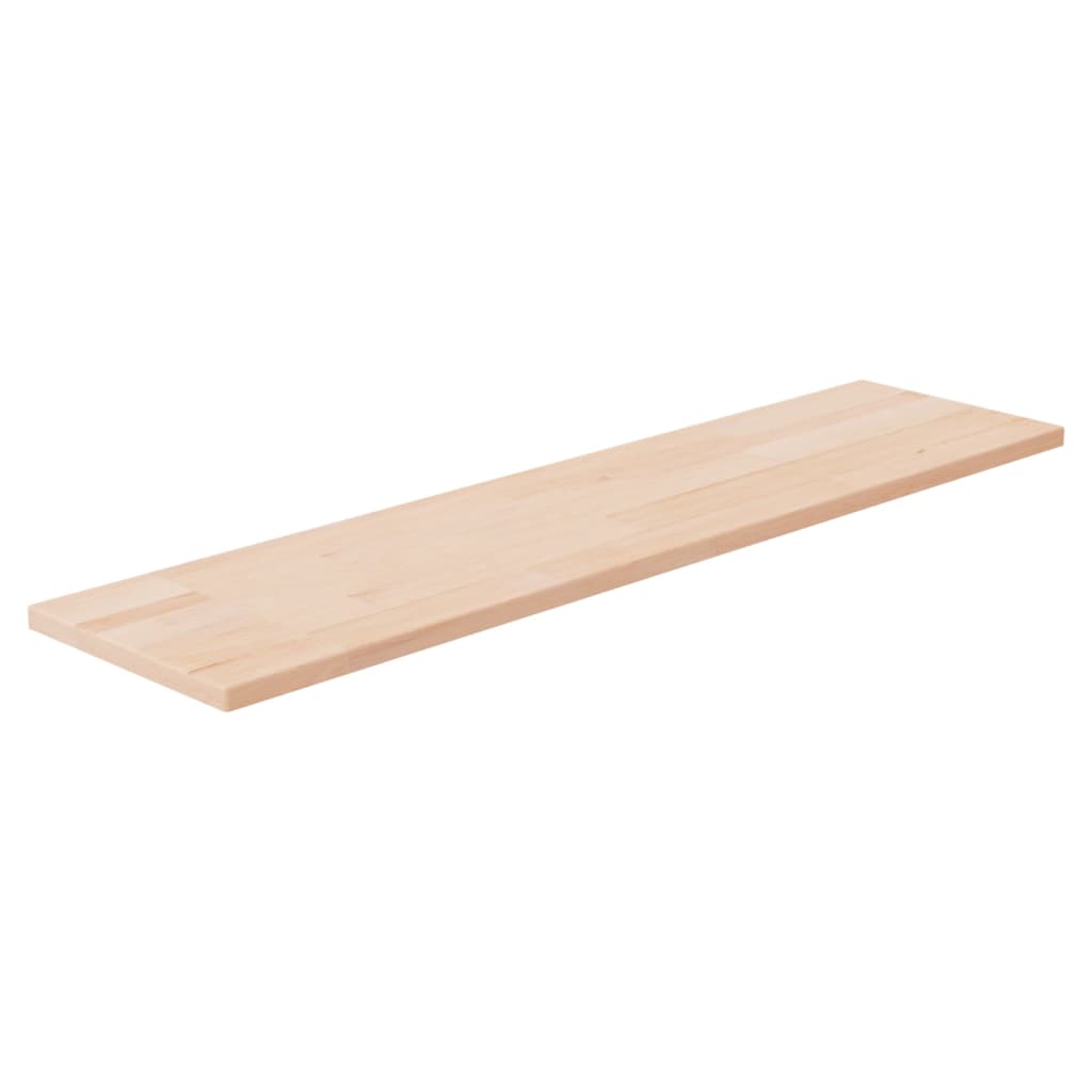 hyldeplade 80x20x1,5 cm ubehandlet massivt egetræ