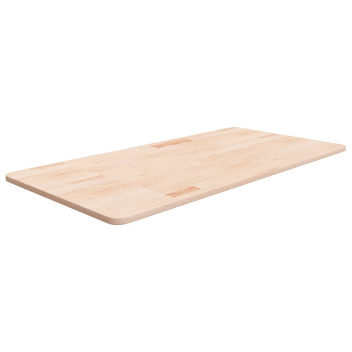 bordplade til badeværelse 100x50x1,5 cm massivt træ ubehandlet