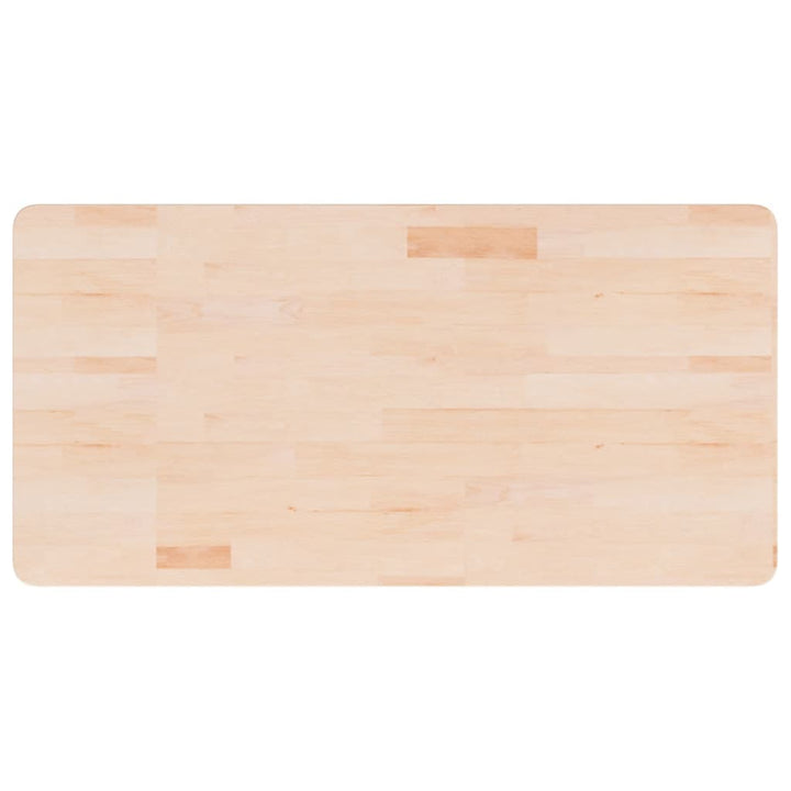 bordplade til badeværelse 100x50x1,5 cm massivt træ ubehandlet