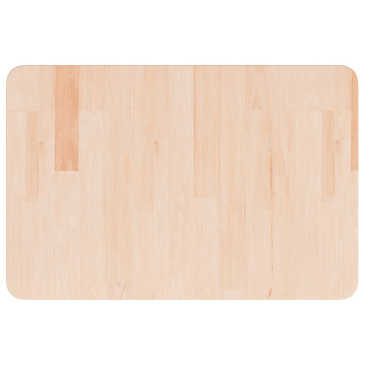 bordplade til badeværelse 60x40x1,5 cm massivt træ ubehandlet