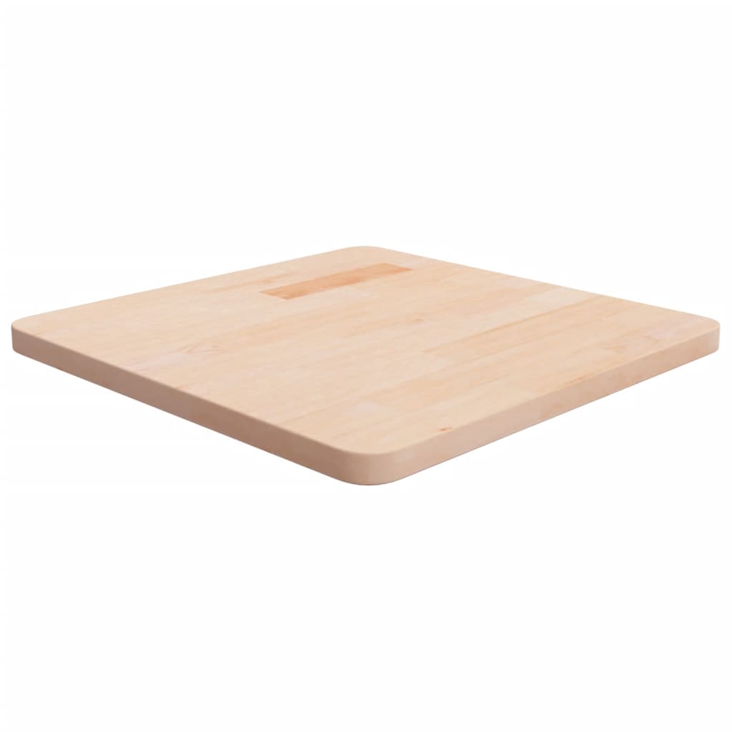 firkantet bordplade 50x50x2,5 cm ubehandlet massivt egetræ