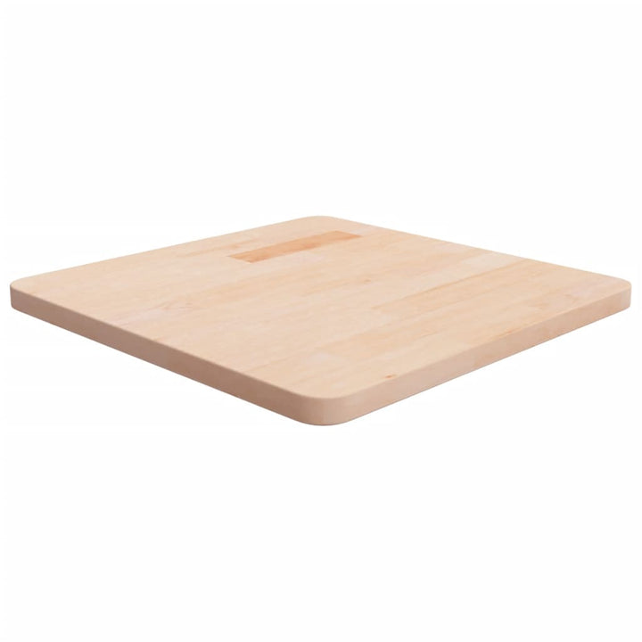 firkantet bordplade 50x50x2,5 cm ubehandlet massivt egetræ