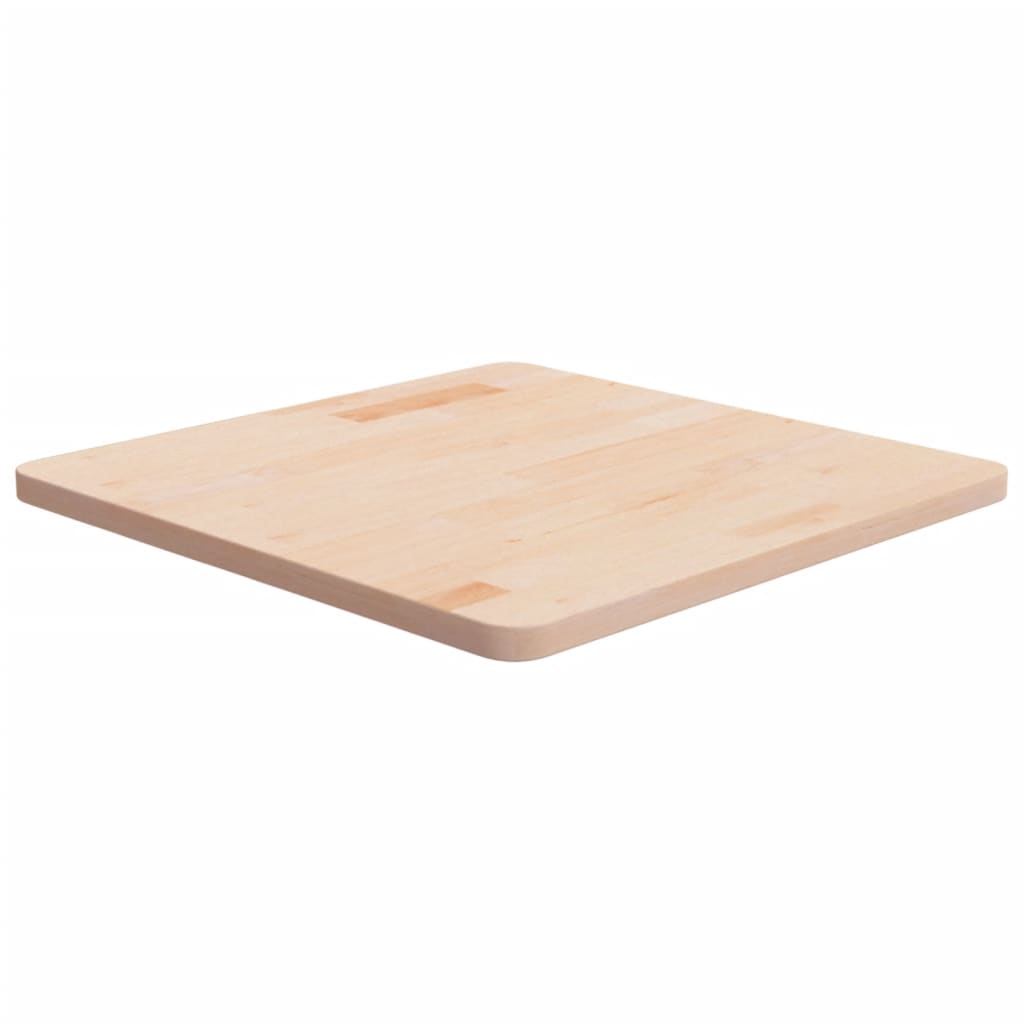 firkantet bordplade 60x60x2,5 cm ubehandlet massivt egetræ