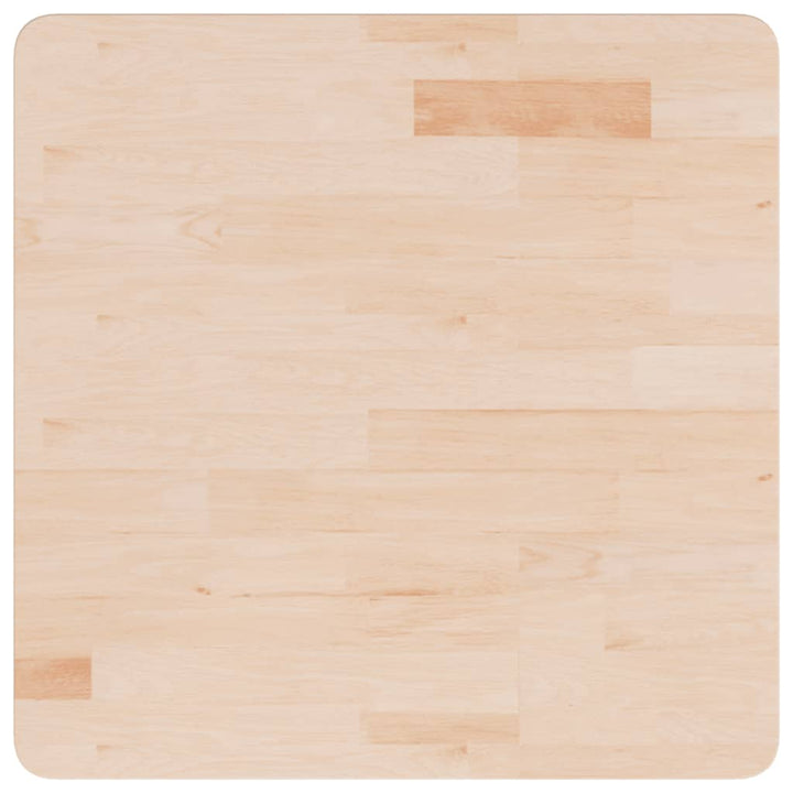 firkantet bordplade 60x60x2,5 cm ubehandlet massivt egetræ