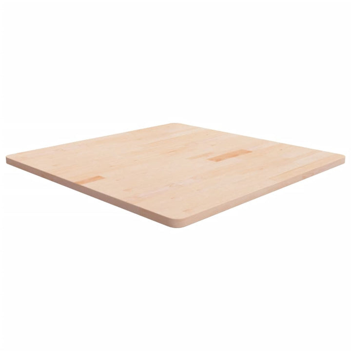 firkantet bordplade 90x90x2,5cm ubehandlet massivt egetræ