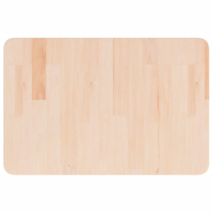 bordplade til badeværelse 60x40x2,5 cm massivt træ ubehandlet