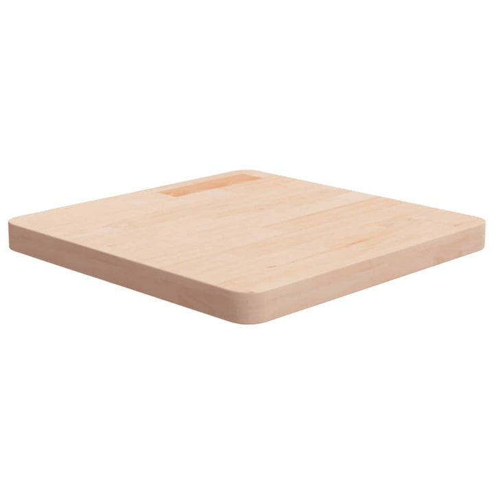 firkantet bordplade 50x50x4 cm ubehandlet massivt egetræ