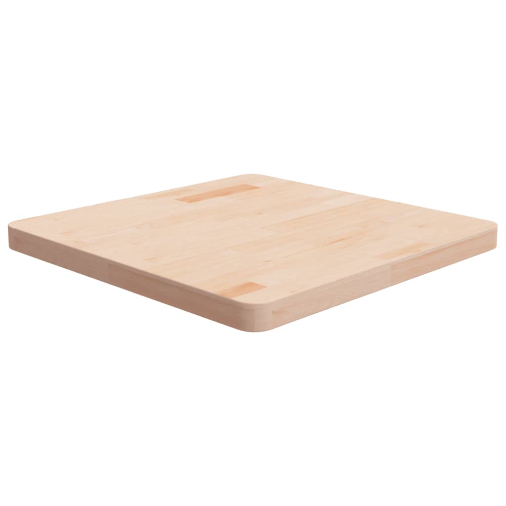 firkantet bordplade 60x60x4 cm ubehandlet massivt egetræ