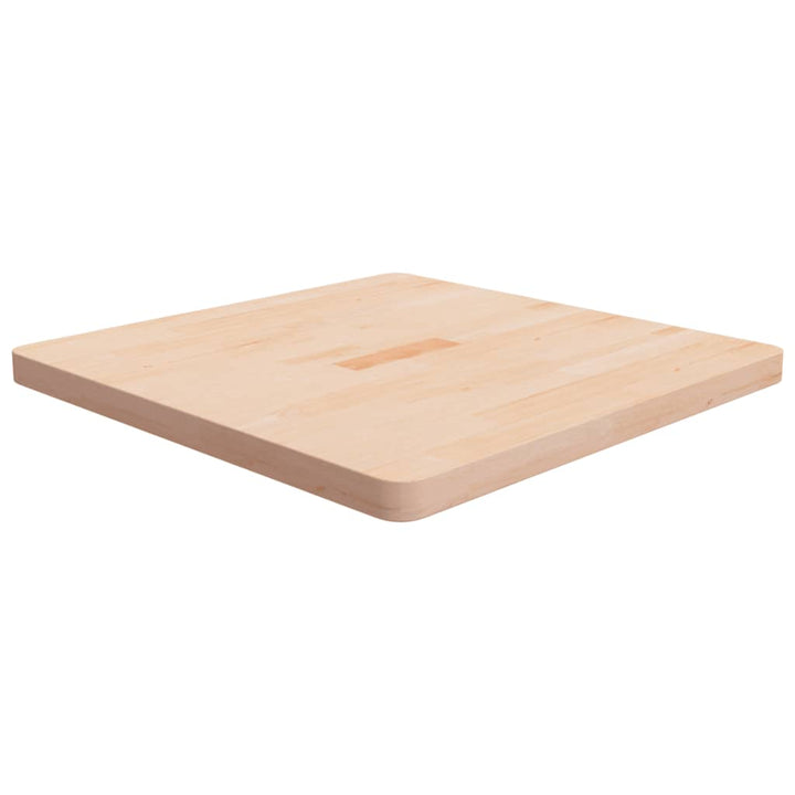firkantet bordplade 70x70x4 cm ubehandlet massivt egetræ