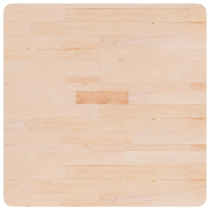 firkantet bordplade 70x70x4 cm ubehandlet massivt egetræ