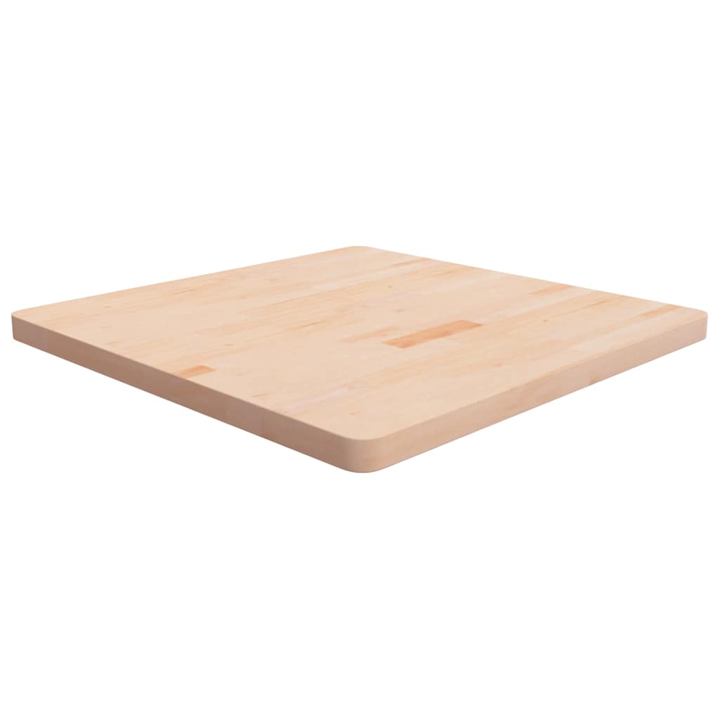firkantet bordplade 80x80x4 cm ubehandlet massivt egetræ