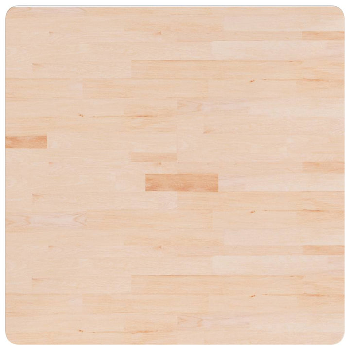 firkantet bordplade 80x80x4 cm ubehandlet massivt egetræ