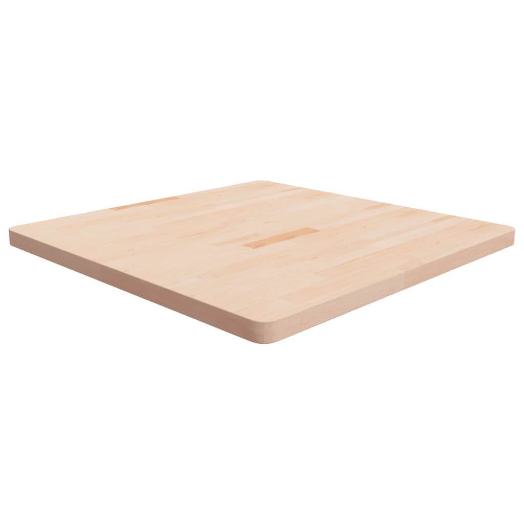 firkantet bordplade 90x90x4 cm ubehandlet massivt egetræ