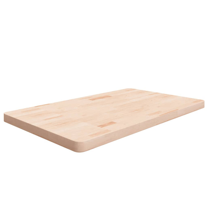 bordplade til badeværelse 100x60x4 cm massivt træ ubehandlet
