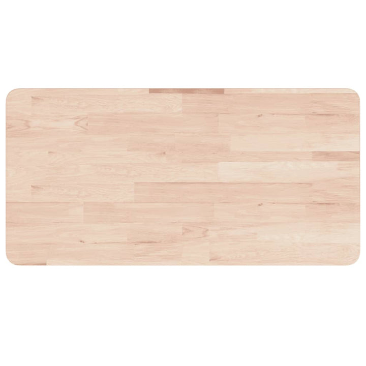bordplade til badeværelse 100x60x4 cm massivt træ ubehandlet