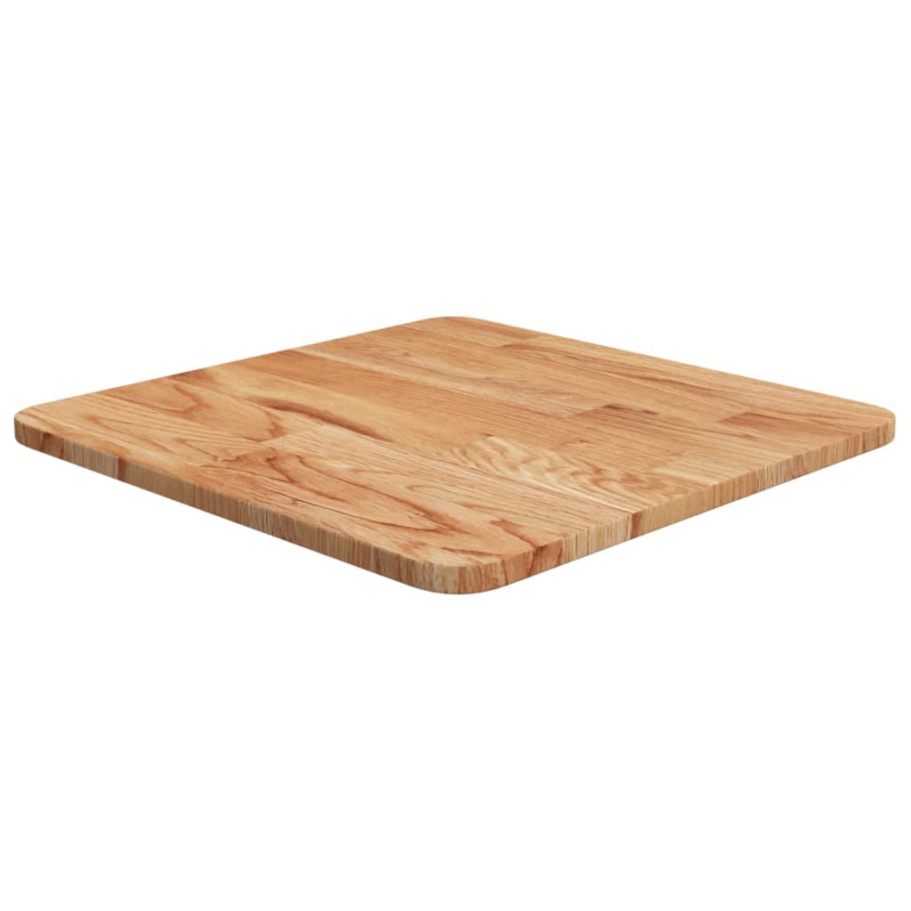 firkantet bordplade 40x40x1,5 cm behandlet massivt eg lysebrun