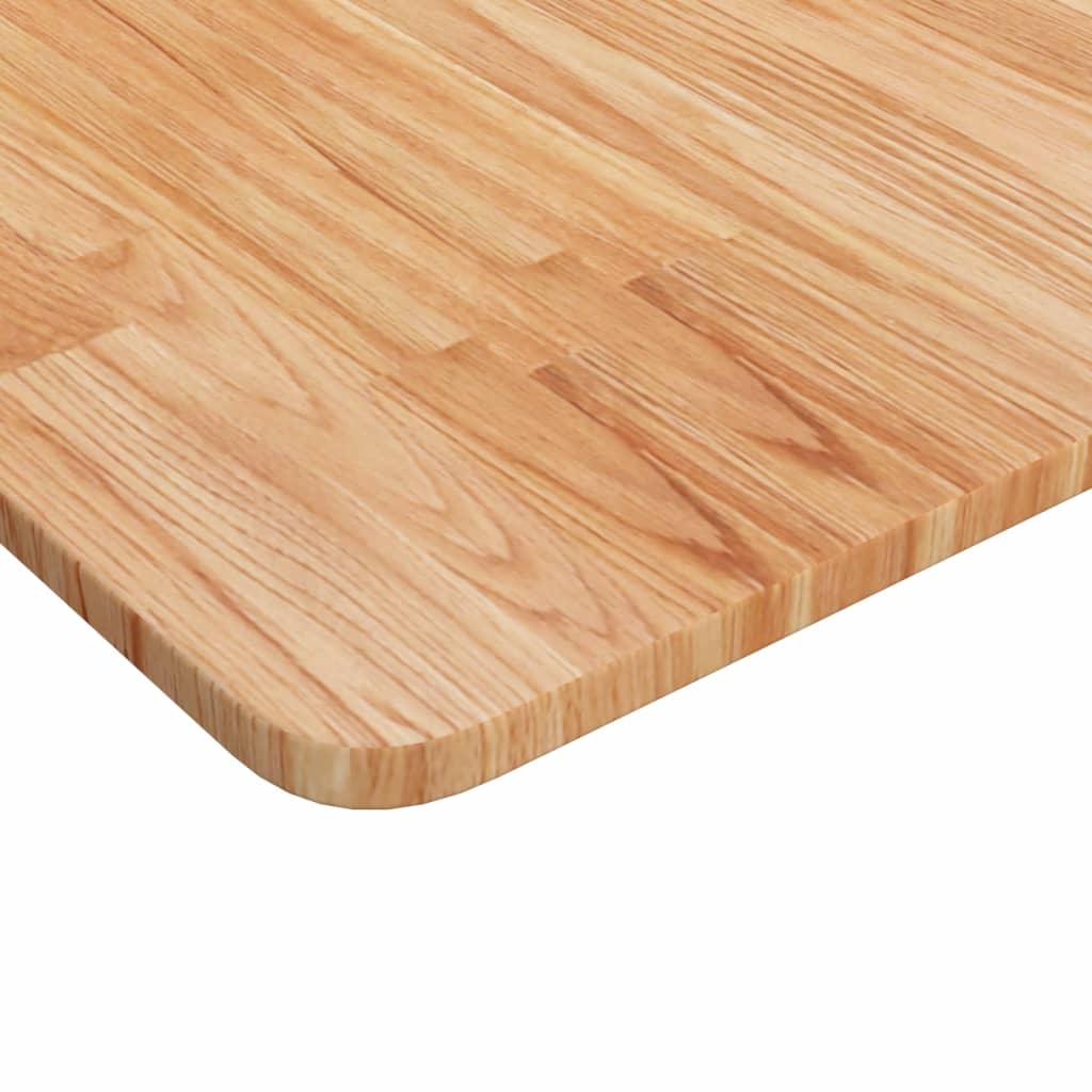 firkantet bordplade 40x40x1,5 cm behandlet massivt eg lysebrun