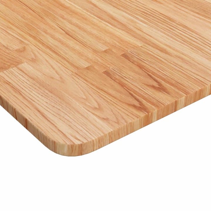firkantet bordplade 40x40x1,5 cm behandlet massivt eg lysebrun