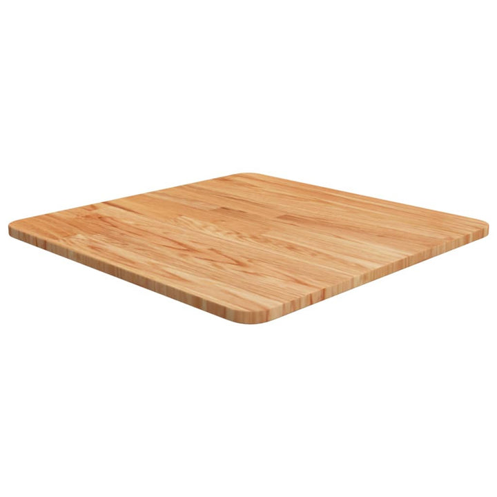 firkantet bordplade 50x50x1,5 cm behandlet massivt eg lysebrun