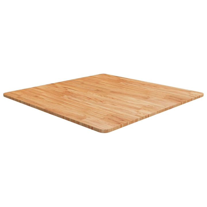 firkantet bordplade 80x80x1,5 cm behandlet massivt eg lysebrun