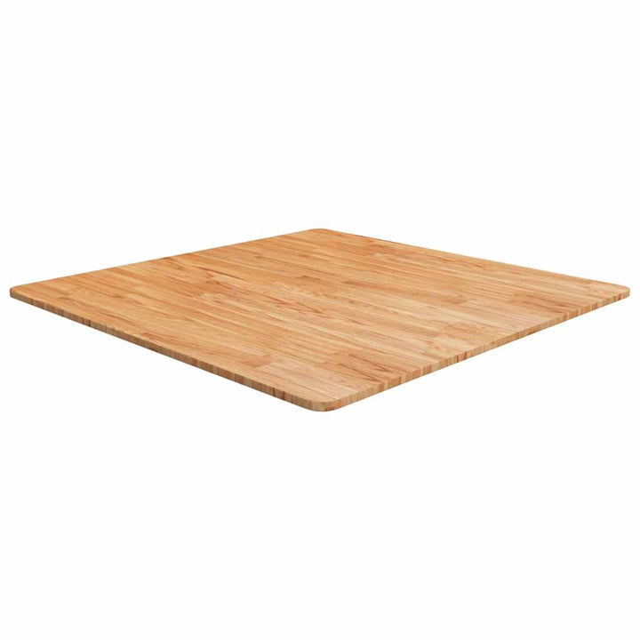 firkantet bordplade 90x90x1,5 cm behandlet massivt eg lysebrun
