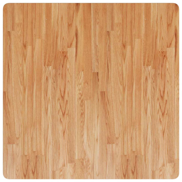 firkantet bordplade 90x90x1,5 cm behandlet massivt eg lysebrun