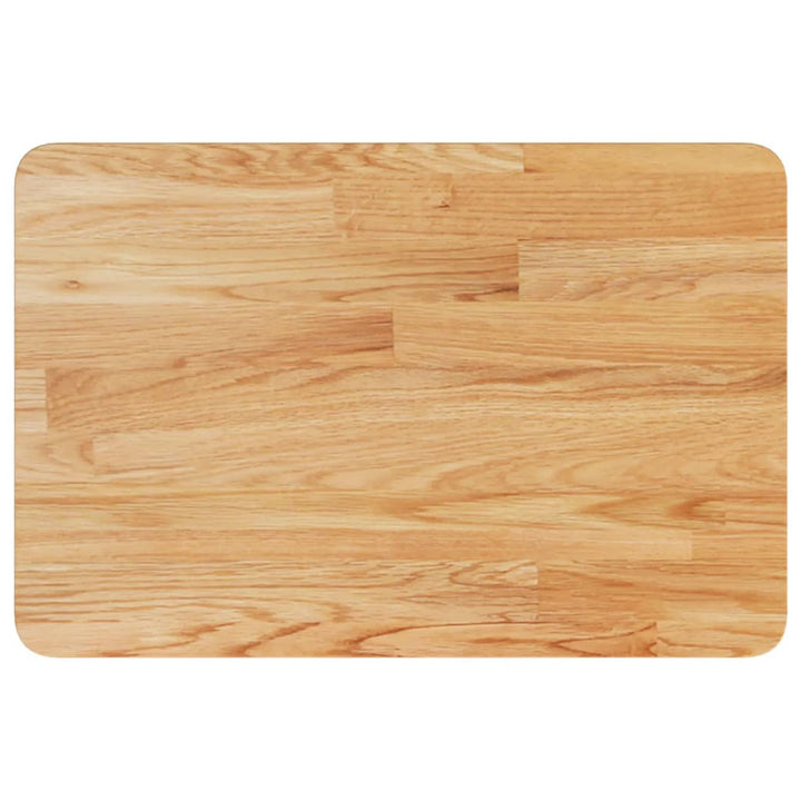 bordplade til badeværelse 60x40x1,5 cm massivt træ lysebrun