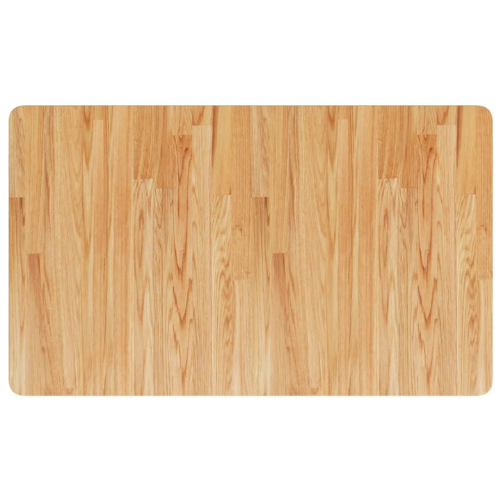 bordplade til badeværelse 100x60x1,5 cm massivt træ lysebrun