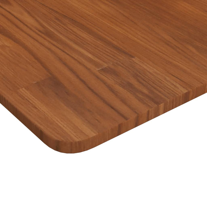 firkantet bordplade 60x60x1,5 cm behandlet massivt eg mørkebrun