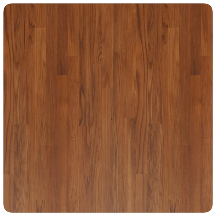 firkantet bordplade 80x80x1,5 cm behandlet massivt eg mørkebrun