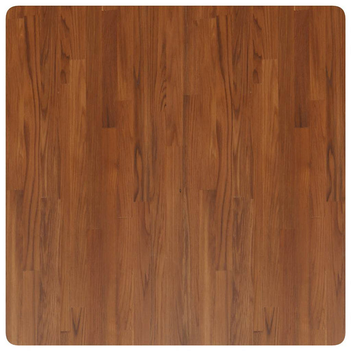 firkantet bordplade 90x90x1,5 cm behandlet massivt eg mørkebrun
