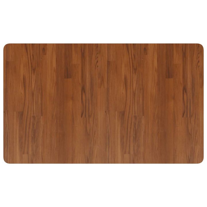 bordplade til badeværelse 100x60x1,5 cm massivt træ mørkebrun