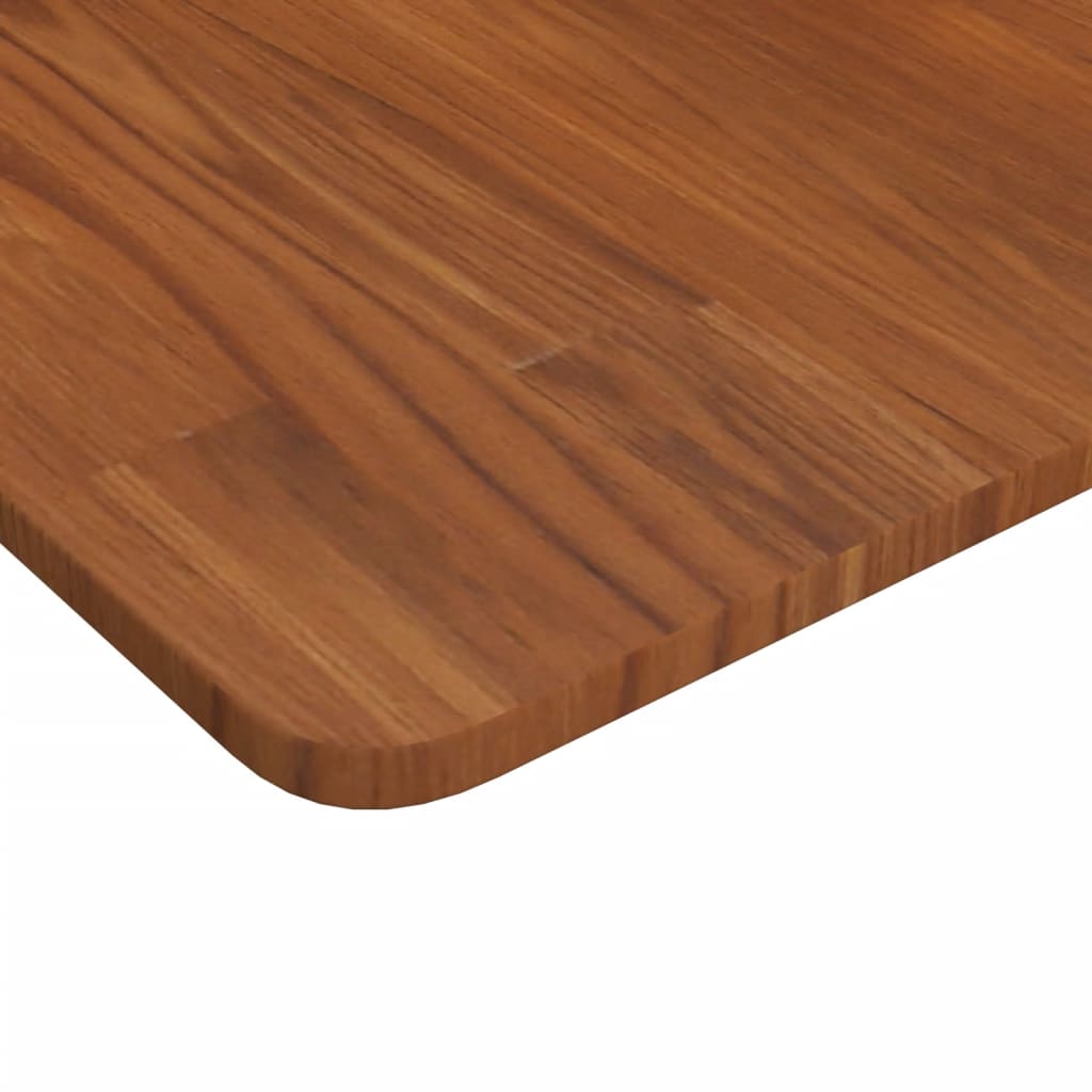 bordplade til badeværelse 100x60x1,5 cm massivt træ mørkebrun