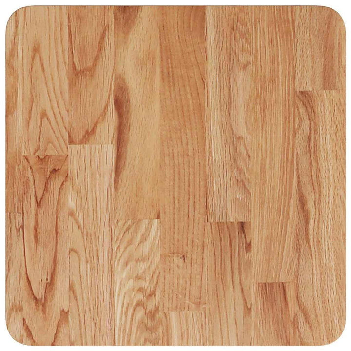 firkantet bordplade 40x40x2,5 cm behandlet massivt eg lysebrun