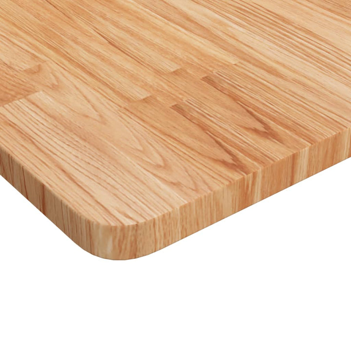 firkantet bordplade 50x50x2,5 cm behandlet massivt eg lysebrun