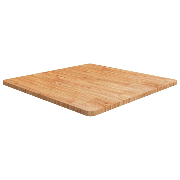 firkantet bordplade 80x80x2,5 cm behandlet massivt eg lysebrun