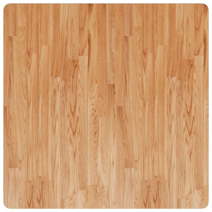 firkantet bordplade 90x90x2,5 cm behandlet massivt eg lysebrun
