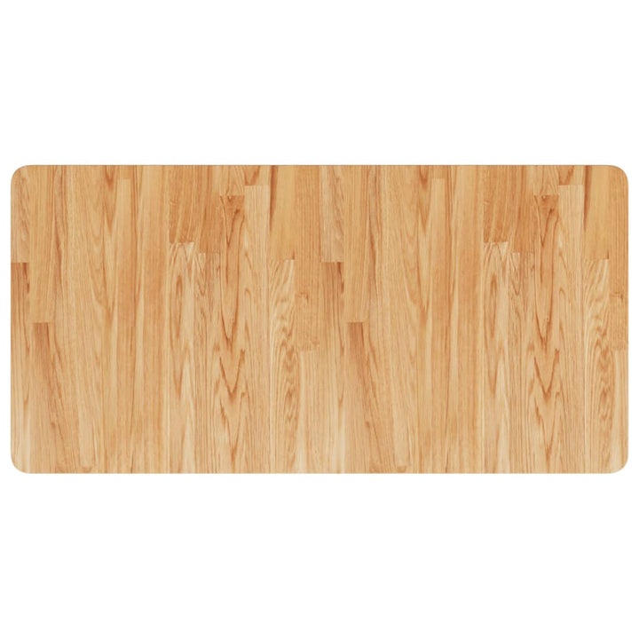 bordplade til badeværelse 100x50x2,5 cm massivt træ lysebrun