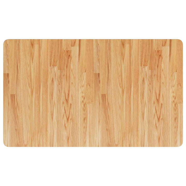 bordplade til badeværelse 100x60x2,5 cm massivt træ lysebrun