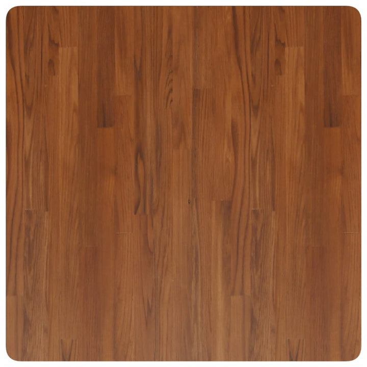 firkantet bordplade 80x80x2,5 cm behandlet massivt eg mørkebrun