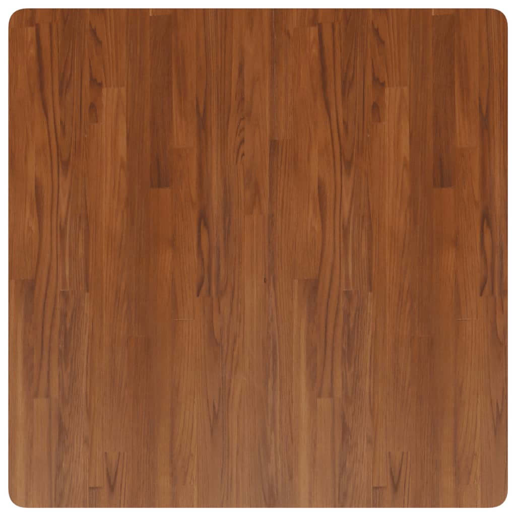 firkantet bordplade 90x90x2,5 cm behandlet massivt eg mørkebrun